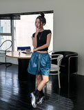 Paw Back Slit Strap Short Sleeve