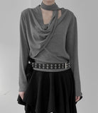Seme Drape Cowl Scarf Tee