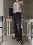 Hetz Damage Wide Denim Pants