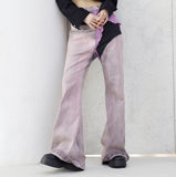 (Unisex) Buroon Incision Color Matching Pants