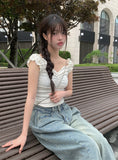 Hope Flower Shirring Layered Sleeveless