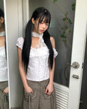 Q's Flower Sleeveless Blouse