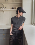 Wave Pig Half Zip Short Sleeve T-shirt