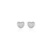 Essence (W) Pudding Heart Pave Earrings