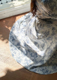 Luena Toile Flower Puff Long One Piece (Belt Set)