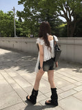 Sean V Shirring Frill Sleeveless Blouse