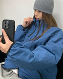 Tail multi-zipper windbreaker