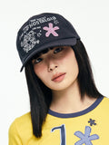 Flower Applique Camp Cap