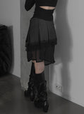 Sheavel See-Through Layered Skirt