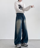 Opal Side Washing Wide Denim