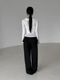 Ruffle Belt Skirt Pants
