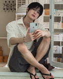 Marilyn Mesh Knit Short Sleeve Shirt