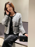 Cove Color Matching Wing Knit Jacket Cardigan