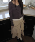 Seka Dot Crop Basic Cardigan
