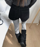 Tdan Corduroy Stud Shorts