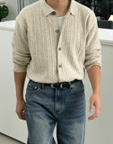 Serif Cable Collar Cardigan