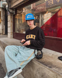 K Color Matching Layered Sweatshirt