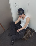 Pigment Washed Track Wide Pants