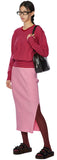 Bring knit long skirt