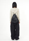 Eyelet 2-way short hood zip-up