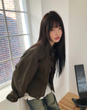 Buen Out Pocket Boxy Bomber Jacket