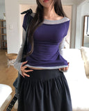 Lizzy Two Tone Layered Tencel Long Sleeve