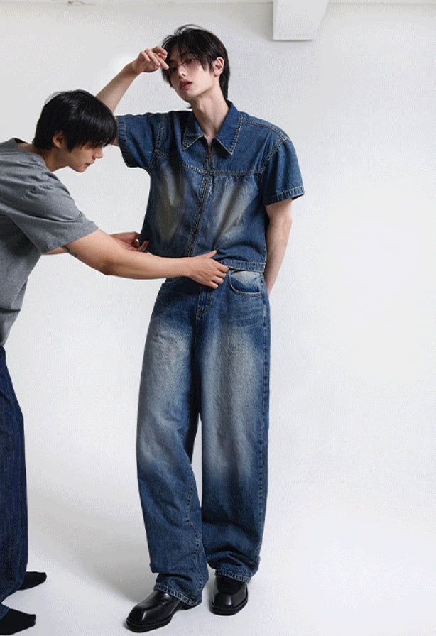 COSYHARU】Light Brush Denim Pants COSYHARU】Lareve Brush COSYHARU】Light Brush Denim Pants COSYHARU】Lareve Brush