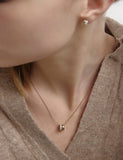 Champagne Full Moon Silver Duo Shine Necklace S