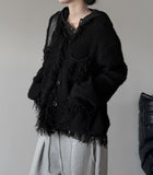 Flat Tweed Knit Cardigan