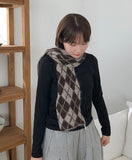 Gishu Argyle Knit Muffler
