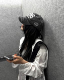 Black Denim Siwa Damage Ball Cap