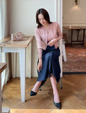 Nezuma Wrap Banding Denim Long Skirt