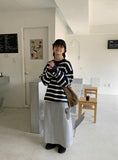 Ichimo banding brushed fleece cargo long skirt