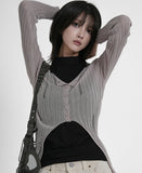 Low Layered Cardigan Knit