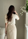 Tilli Pearl Neck Half Length Knit