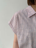 Ilan Summer Check Roll-up Short Sleeve Shirt
