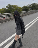 Audrey banding cargo mini skirt