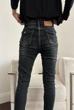 Slim fit dark washing skinny denim