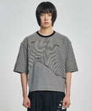 Paneled Stripe Cropped T-Shirt