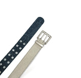 Gradient eyelet denim belt