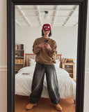 Lighton Brush Balloon Denim Pants
