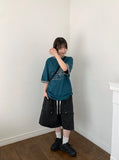 [unisex] Heno Star Color Matching Over Short Sleeve T-Shirt