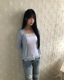 Pureble Open Long Sleeve Cardigan