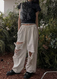 (UNISEX) Damage Balloon Wide Pants