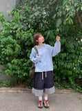 [unisex] Hudi Roll-up Raw Denim Bermuda Pants