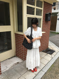 Pombo Tiered Frill Over Fit Short Sleeve Puff Blouse