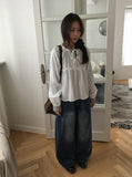 Gizeh Frill Ribbon Blouse