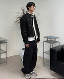 Delf over wide denim pants