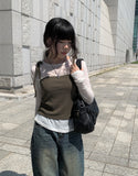[A/M] Seulleon Cut Denim Washing Wide Pants