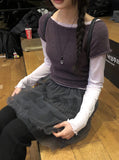 Nippy Frill Double-Side Layered T-Shirt